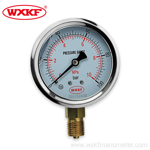 Stainless Steel Dual Scale Pressure Gauge for Pneumatic Compressed Air Regulator